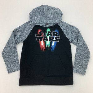 Lucas Films | Boy's Star Wars Hoodie | Black and Grey | Small